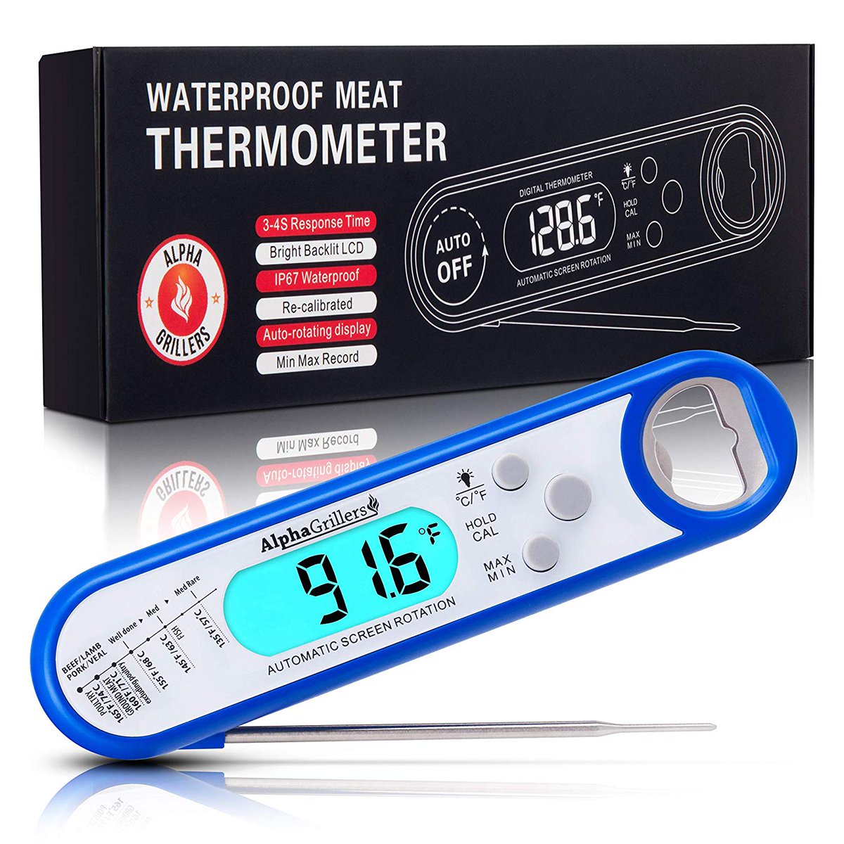 Alpha Grillers on X: Cook like a pro, wherever you go. Try our new Alpha  Grillers Meat Thermometer!    / X