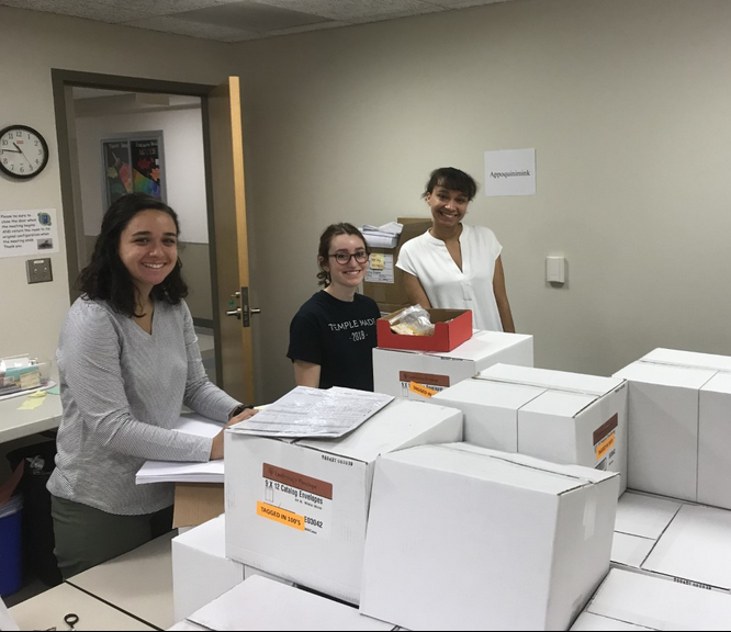 DelawarePBS's tweet photo. Our graduate assistants are working hard to organize and pack everyone's favorite Delaware School Climate surveys for this year! They will be coming to your school very shortly! #DEpbs @DEDeptofEd #PBIS https://t.co/HR1hF3Xk7K