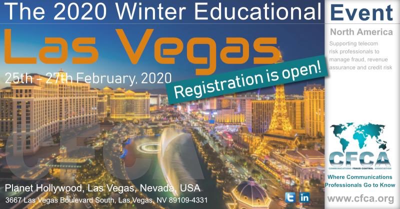 CFCAFraud's tweet photo. CFCA is in Las Vegas for the Winter Educational Event. Join us to #collaborate, #network and #learn more on #telecommunications #fraud and #riskmanagement
Registration is open!
#GoToKnow #fraudconference #mitigatefraud #fraudprevention #telecomfraud https://t.co/XF89Yg4wAb