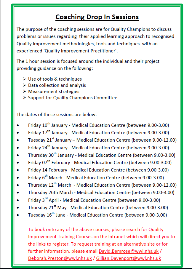QC_WWL's tweet photo. 2020 Quality Improvement training events ranging from from lunchtime sessions to 3 day Quality Champions Project based sessions. Enrol now limited places available https://t.co/sRTxzGTB5P… 
@DavidBemrose @Debbie_Preston1 https://t.co/ivHFP7SY54