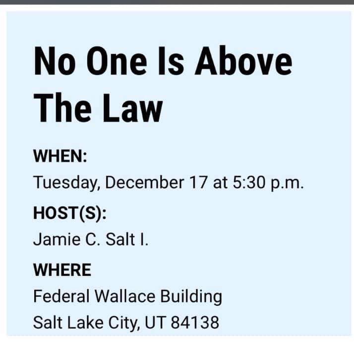 FChaffetz's tweet photo. It would really, really displease Dear Leader if a whole bunch of people showed up to this rally tonight at 5:30 at the Federal building on State street and 100 S. He would definitely not like it if you brought a friend. Or three. #ImpeachmentEve https://t.co/ec7dzBno8A