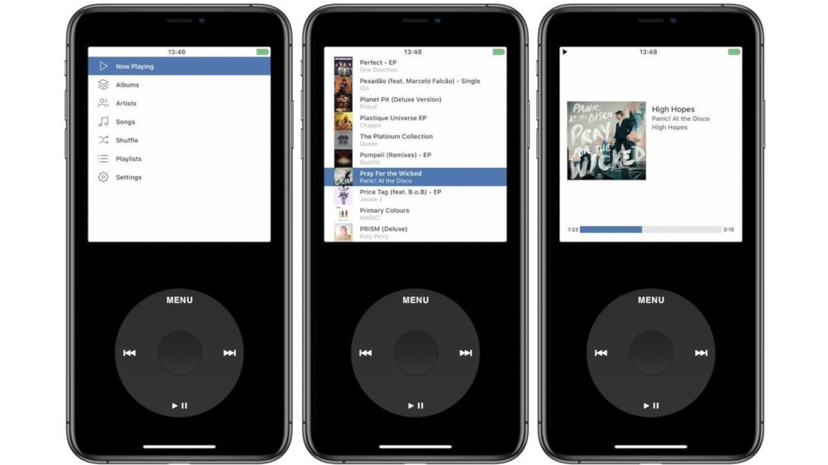 GizmodoUK's tweet photo. Apple has killed the app that turns your phone into an iPod Classic, but you can go crowdfund it if you still want to see it
#rewoundapp #rewoundskins #iPodClassic @RewoundApp 
https://t.co/CnoUG6uPqn https://t.co/eiuw5jSand