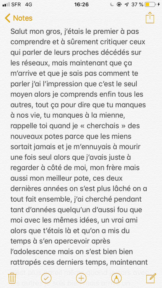 N_Mtrn8's tweet photo. Petite lettre en deux parties pour toi mon frère, je trouve pas d’autres moyen pour te parler, amuse toi bien là haut, tu me manques ❤️ https://t.co/ghDYePT3vo