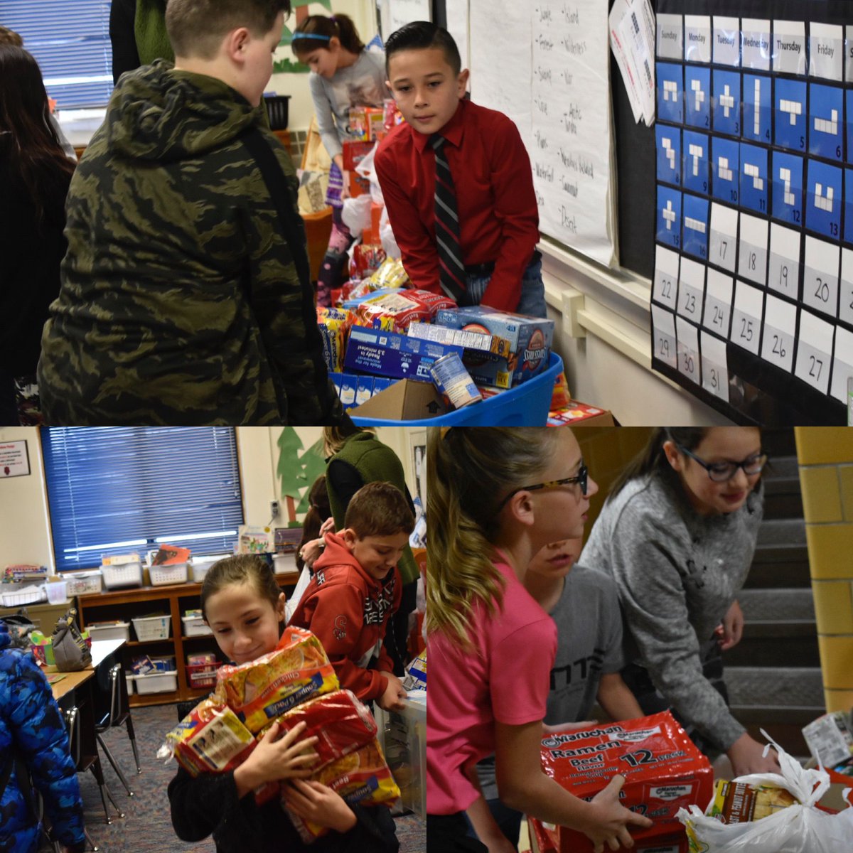 scbpubschools's tweet photo. Longfellow HALS organized a food drive for Cat Packs and Longfellow students collected over 9,000 items in one week! Amazing!! #bearcatpride #catpacks https://t.co/v4RUPDLM0V