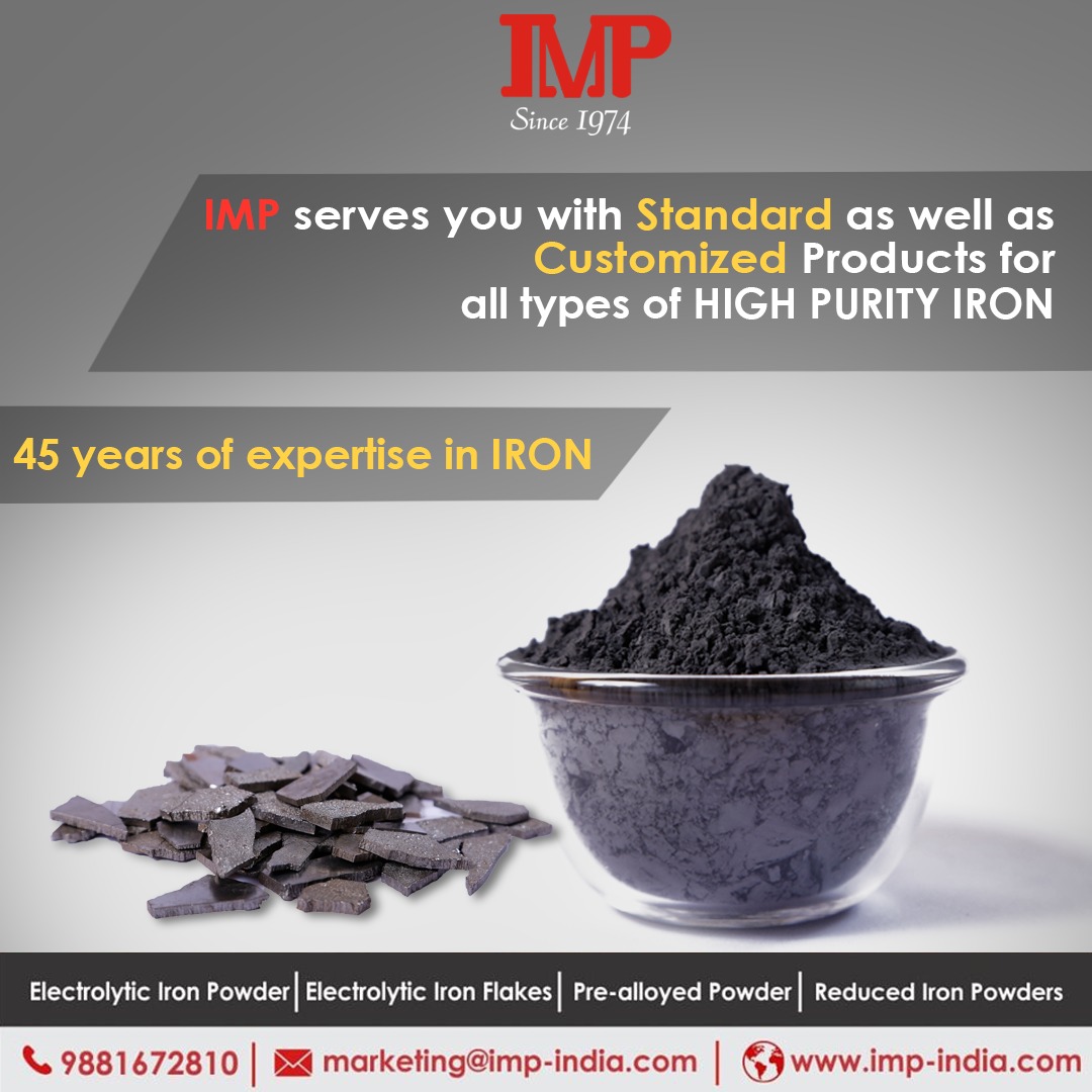 PowdersMetal's tweet photo. IMP serves with standard as well as customized products for all types of high purity iron.

https://t.co/Qvn65wFxtO

#HighPurityIron #IronPowder #ElectrolyticIronPowder #ReducedIronPowder #FoodGradeIronPowder #PrealloyedIronPowder #HighPurity #HighQuality https://t.co/kEIl5rKJ2y