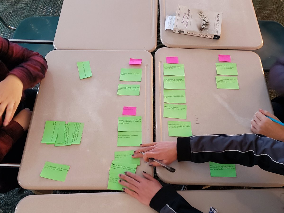 cathy_srock's tweet image. English 11 students did a grammar sentence sort with some (revised) sentences from &quot;Twas the Night Before Christmas,&quot; which allowed them to evaluate and apply the skills we&apos;ve been studying in class. 🎄🎅🎁 #srockela11 #grammarstudy #AlwaysLakeOrion
