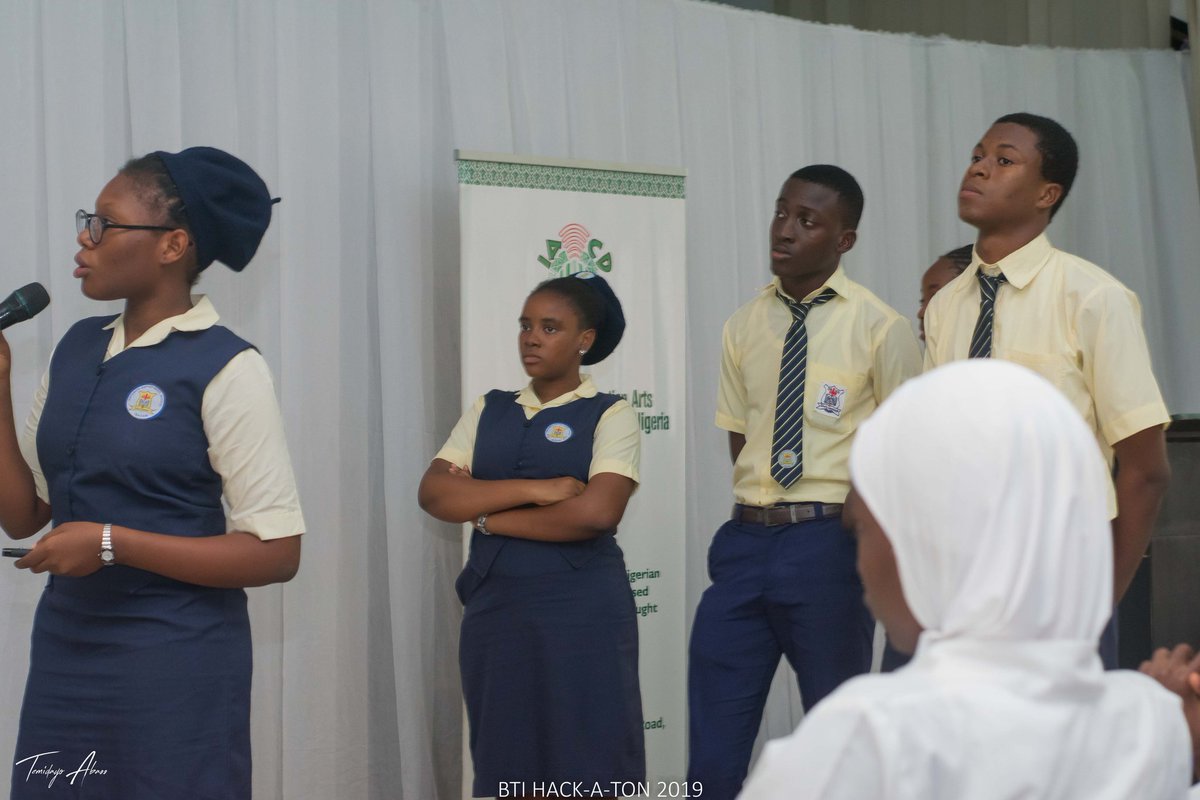 thepanaceaproj's tweet photo. Representatives from Oritamefa Baptist Model School making their presentation on a well-digging project for a community in Yemetu, Ibadan. #BTIHackATon2019 #ThePanaceaProjectIs2 https://t.co/oAP50YXlQF