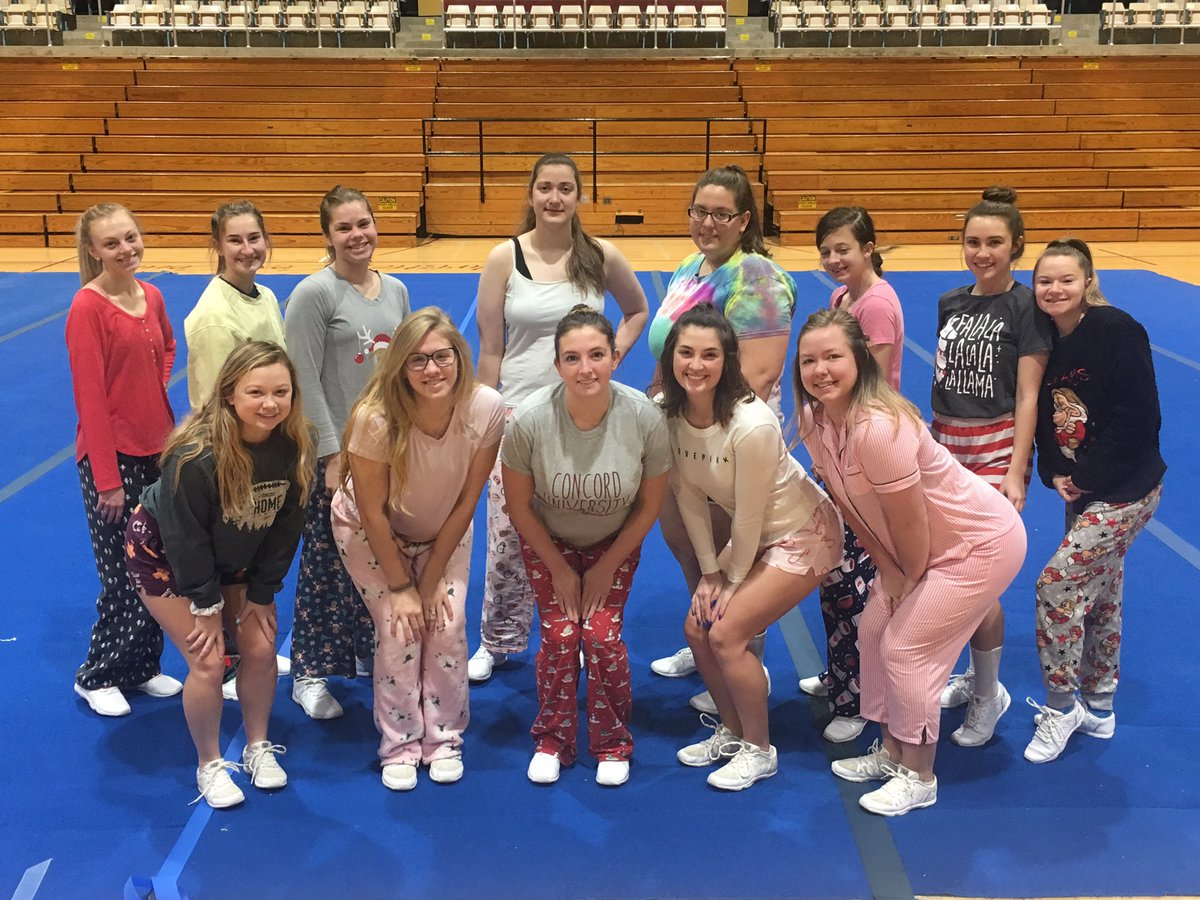 ConcordCheer's tweet photo. Rise and shine! 
PJ practice. #mustbecompseason #F19ConcordCheer #ConcordCheer #CUCheer 
❤️😊 https://t.co/rcU6ftqQdc