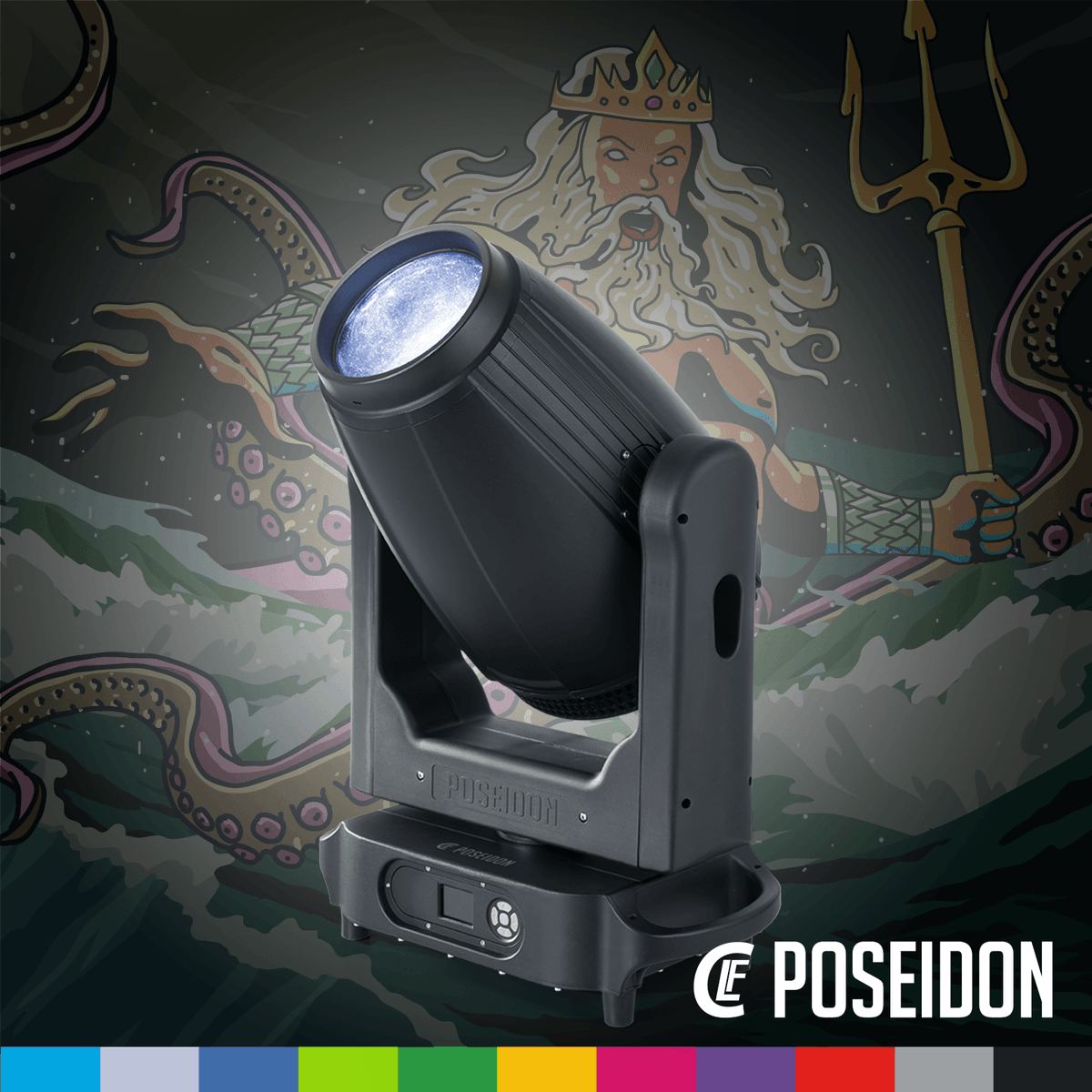 The brand new CLF Poseidon is now shipping!

A powerful IP65 beam fixture that has been developed for smooth CMY color mixing. Based on the successful CLF Aorun, the Poseidon comes with a double prism, gobo wheel, animation section and frost.

Learn more: bit.ly/2EqfNTD