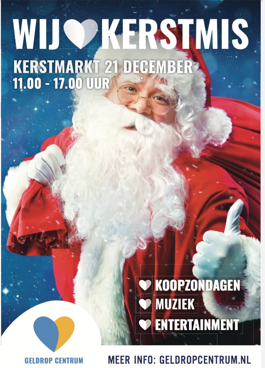 Kerstmarkt aanstaande zaterdag in Geldrop Centrum #gezellig #Kerstmarkt2019