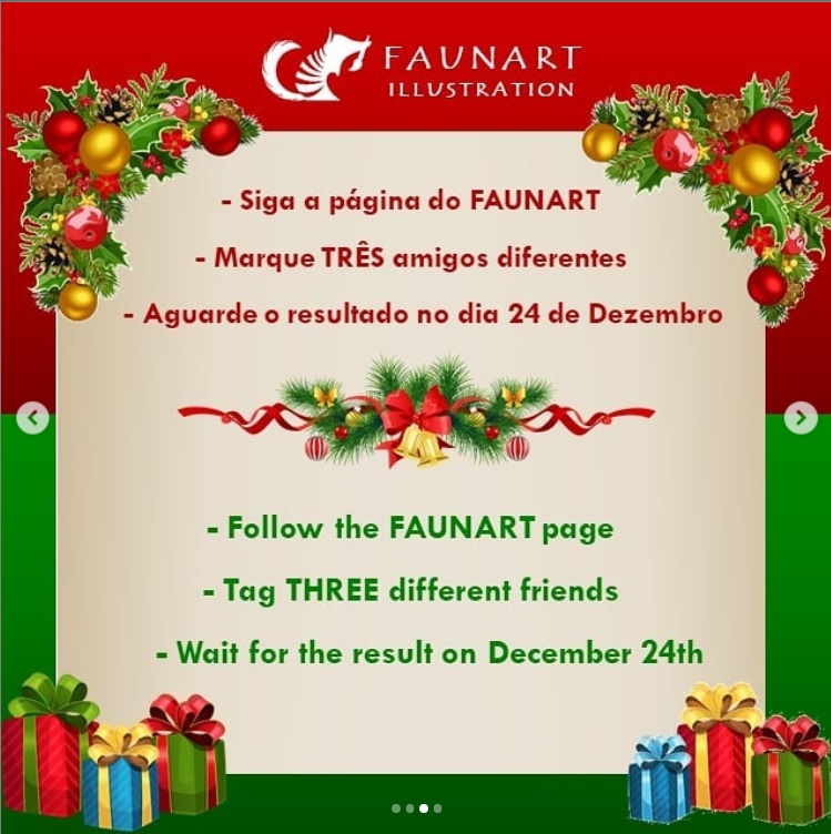 faunart's tweet photo. Fim de ano está chegando e que melhor época do que essa para ganhar uma caricatura sua com seu pet ou animal favorito? Basta seguir a página @faunart, retuitar e marcar TRÊS amigos nos comentários desse post. #Natal #fimdeano #SORTEIO #animais #desenho #PROMO https://t.co/RFuG1h485y