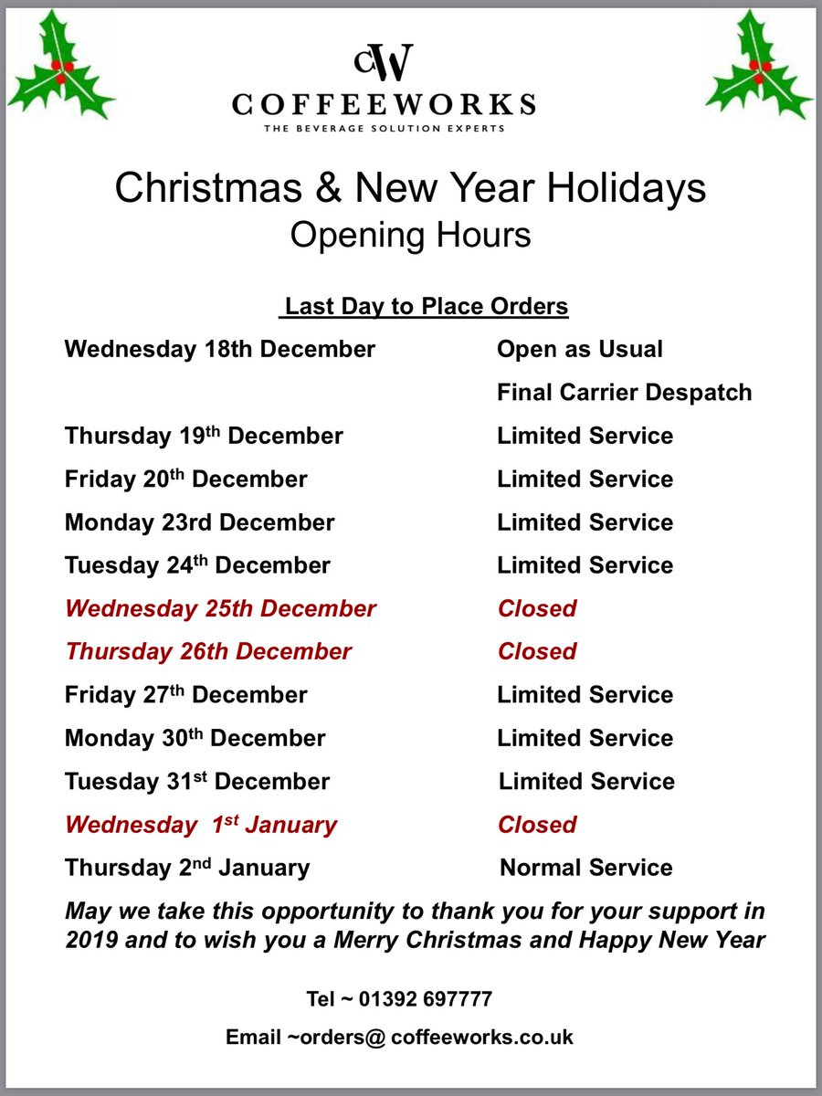 Merry Christmas from the Coffeeworks team 🎅🏻