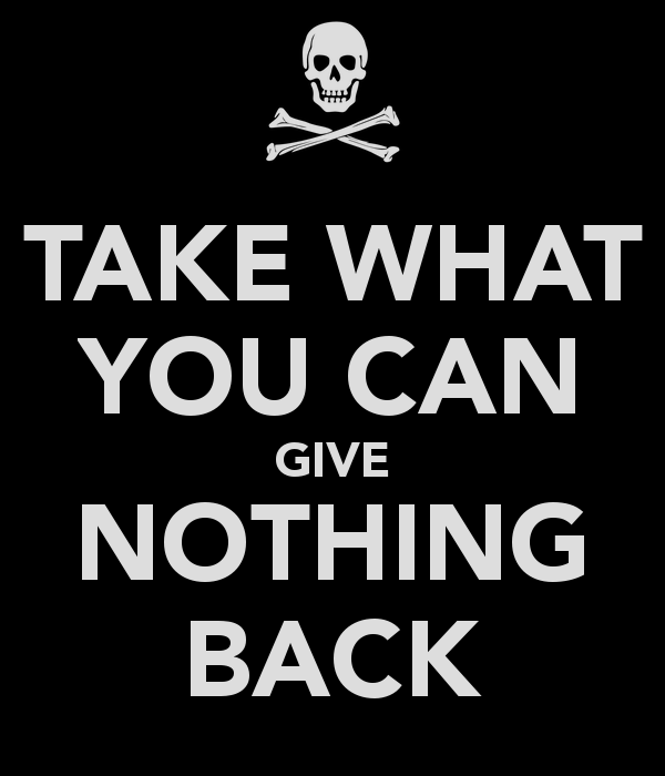 Give Nothing back."https