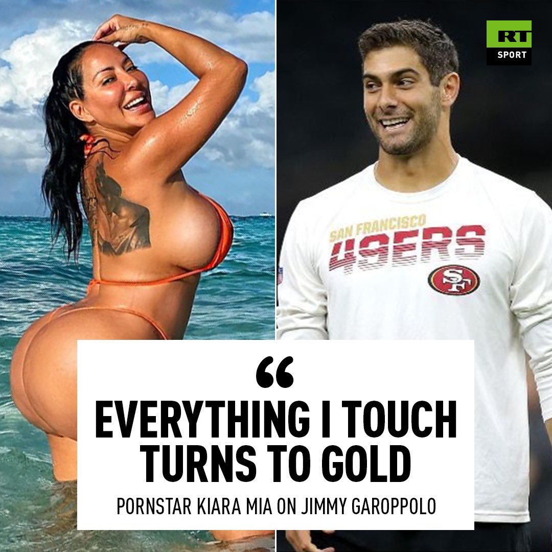 RT Sport على X: 👀 Pornstar Kiara Mia claims shes the driving force  behind the success of 49ers quarterback Jimmy Garoppolo! 49ers 🏈  t.cobtsHksR41w  X