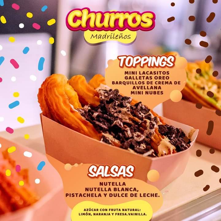 PPathelin's tweet photo. Comer churros con tu topping y salsa favorita es posible 😍🍫🍪 ¡Tenemos un sinfín de posibilidades para que no dejes nada! 🤤 ⠀

@PPathelin... Endulza tus días ❤️ ⠀ ⠀

#churros #topping #dulce #pasteleria #MálagaCentro #yummy #atarazanas #delicious https://t.co/QIUx6qpOKK