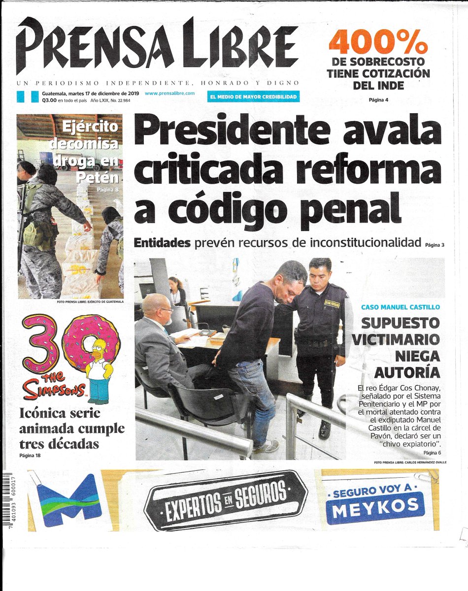 Prensa Libre: Presidente avala criticada reforma a Código Penal
mi.com.gt/cliente/view.p…