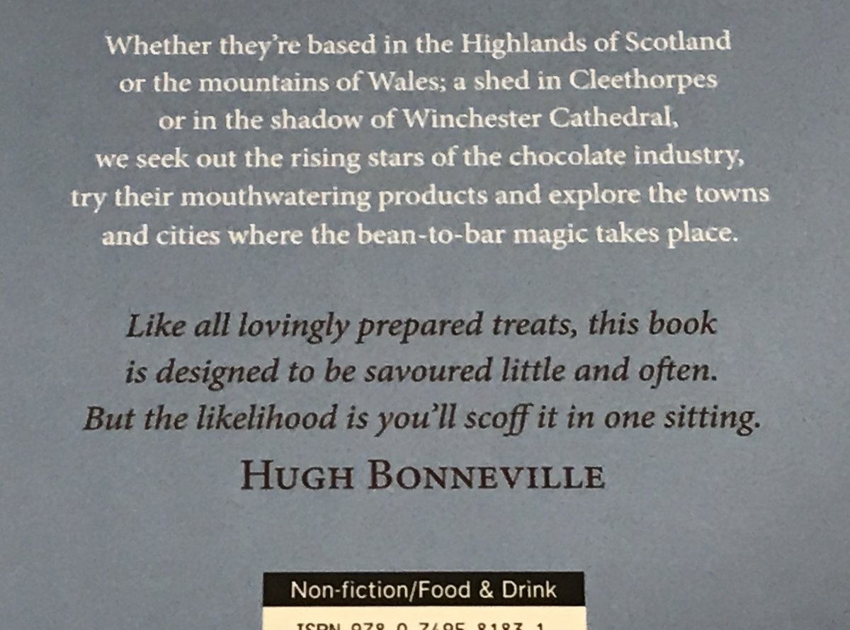 ccAndrewBaker's tweet photo. Kind words from @hughbon - freely given, and recompensed only by a huge box of delicious chocolates. So he speaks from the heart. Buy now for Christmas, from @HotelChocolat, @Chococotweet, good bookshops and that awful online place. https://t.co/XUnhMVpyUh