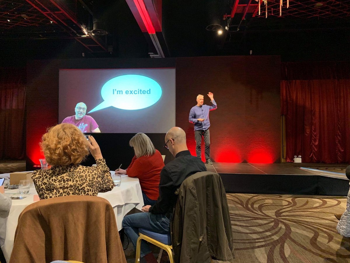 TalkingPointBiz's tweet photo. Hands up who was at #AtomicX yesterday? 
@presentations Simon was excellent so we're *really* pleased to have nabbed him for #TPBiz in June. https://t.co/N4iDwGiP8r https://t.co/Wxh4ZV5iR4
