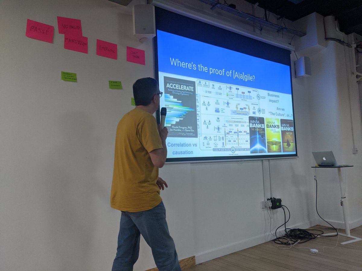 Andy asking where the proof is of agile