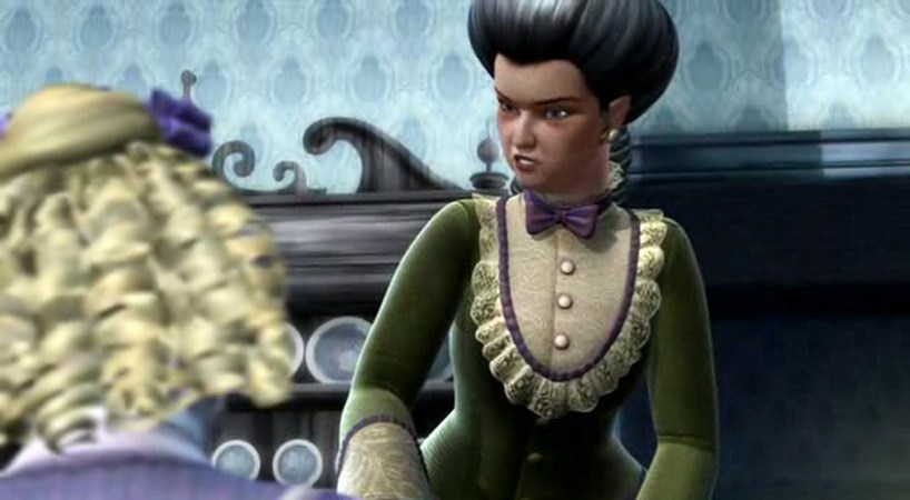 แต่มีบาร์บี้ภาคนี้อะที่ชอบมากๆ Barbie in 'A Christmas Carol' (2008) นางเอกนิสัยแย่มาก เป็นนักร้องชื่อดัง ทำตัวแย่กับเพื่อนกับคนร่วมงาน แต่จริงๆ แล้วนางเอกมีอดีตฝังใจ ต้องฝึกร้องเพลงแต่เด็ก โดนป้าบังคับให้ซ้อมหนัก ห้ามไปเที่ยววันคริสต์มาส