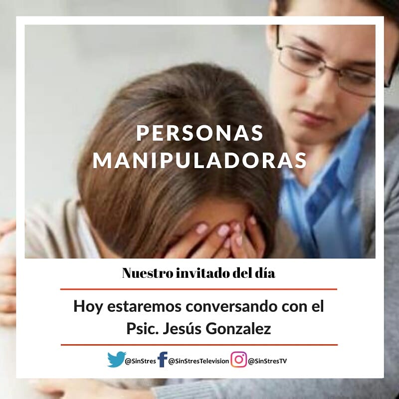 Hoy a las 10 a.m. por la pantalla de <a href="/VenTvCanal8/">VenTvCanal8</a>; estaremos conversando con el Psic. Jesús González (<a href="/Jesus205/">Psic. Jesus Gonzalez</a>) sobre "PERSONAS MANIPULADORAS".

Recuerda que puedes interactuar con nosotros  dejando tus dudas, opiniones y sugerencias.
