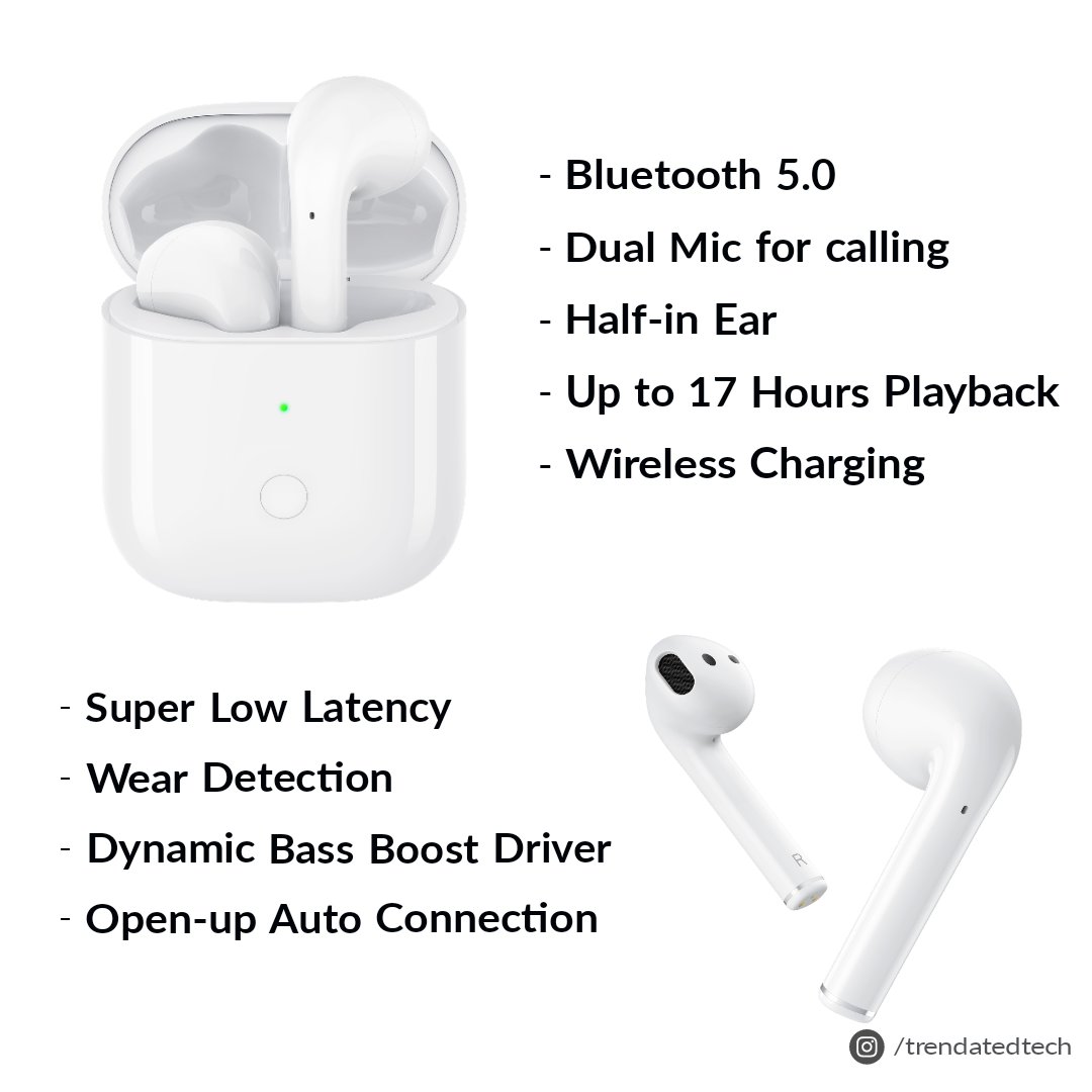 TrendatedTech's tweet photo. Realme  launched Realme Buds Air in India Today at ₹ 3,999/- Available in three different Colors : Yellow, White &amp; Black. 
For more tech updates Follow @trendatedtech 
#realme #realmeindia #realmebudsair #trendatedtech #daretoleap 

@RealmeGlobal @RealmeIndia https://t.co/6xsmhl0Rom