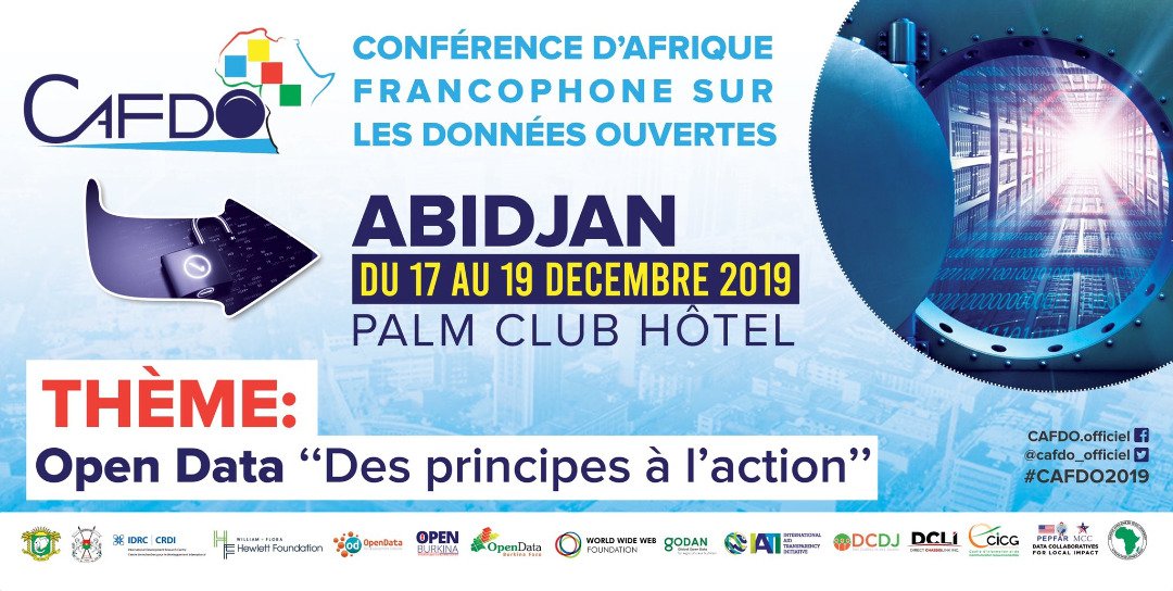After #sotmafrica2019 the #opendata community is once again in Abidjan for #CAFDO2019 the Francophone Open Data Conference under
the theme ”Open Data: From Principles to Action“