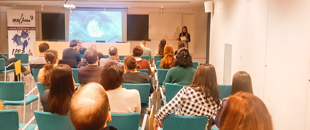 IX Jornada extraordinària Jesús Montoliu
Inaugura la Jornada: Aurora Pérez, representant dels investigadors predoctorals de <a href="/IRBLleida_Info/">IRBLleida</a> 
Aquest any tenim la satisfacció de comptar amb la Dra. Maria Abad del <a href="/VHIO/">Vall d’Hebron Institute of Oncology (VHIO)</a>