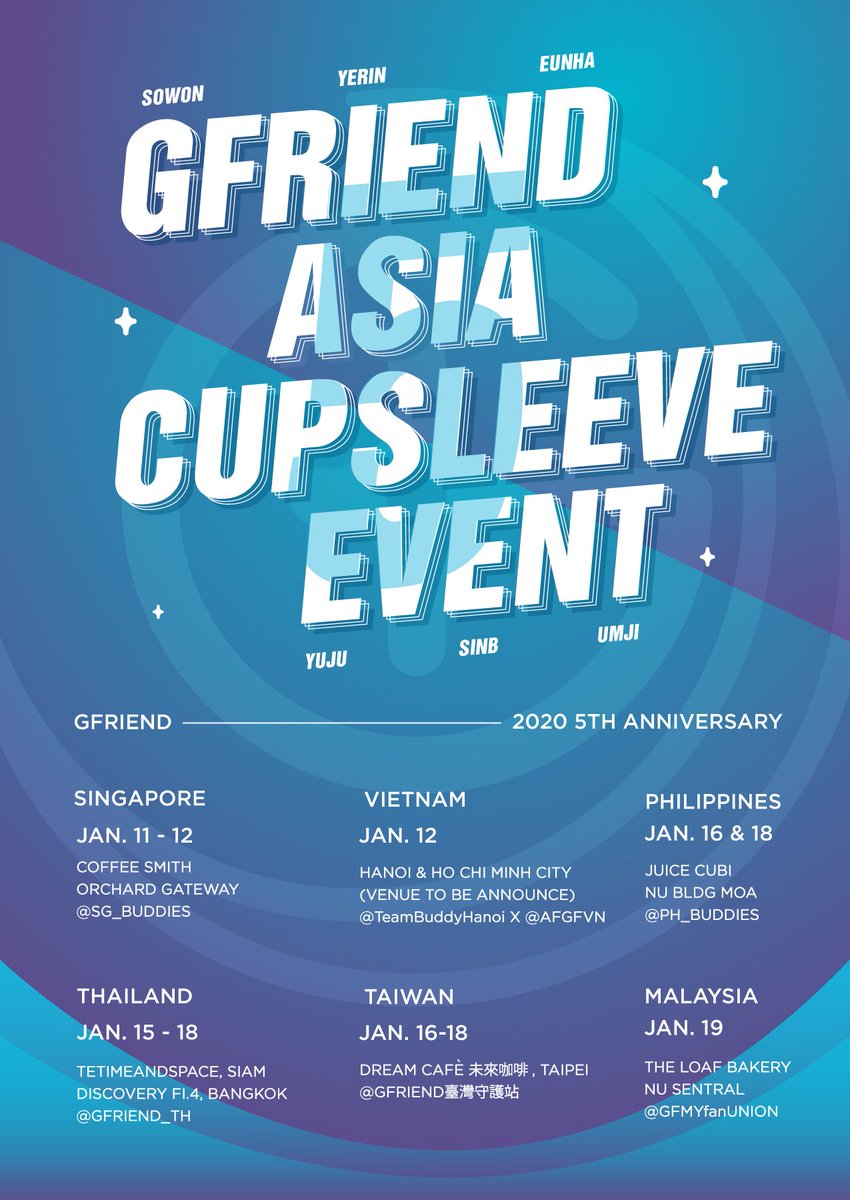 PH_Buddies's tweet photo. 🥤 GFriend Asia Cupsleeve Event 🥤
PH Buddies participates in this special collaboration as the representative of Philippines

📍SEE YOU ON JAN 16 and 18 

Watch as we light up the MOA GLOBE! Mark your date &amp; don’t miss out the chance to get our special cupsleeves~!!!! https://t.co/dORuTTqHBf