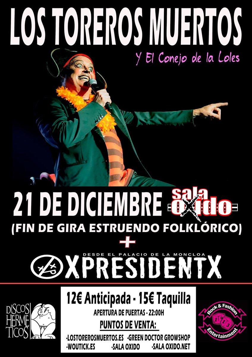 ELCONEJOXARANGA's tweet photo. Este sábado!! Conciertón en la @SalaOxido donde Acompañaremos a los  @torerosmuertos_  @Carbonellsg https://t.co/7sn5QWco0a