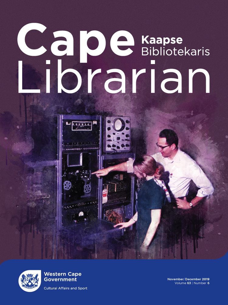 WCGovCas's tweet image. The latest Cape Librarian Magazine is now online and it is
packed with news, book reviews and more! Read it here: bit.ly/34rvfta
@LIASANews @NLSA1 #PublicLibrariesSA @WesternCapeGov @WCProvParl