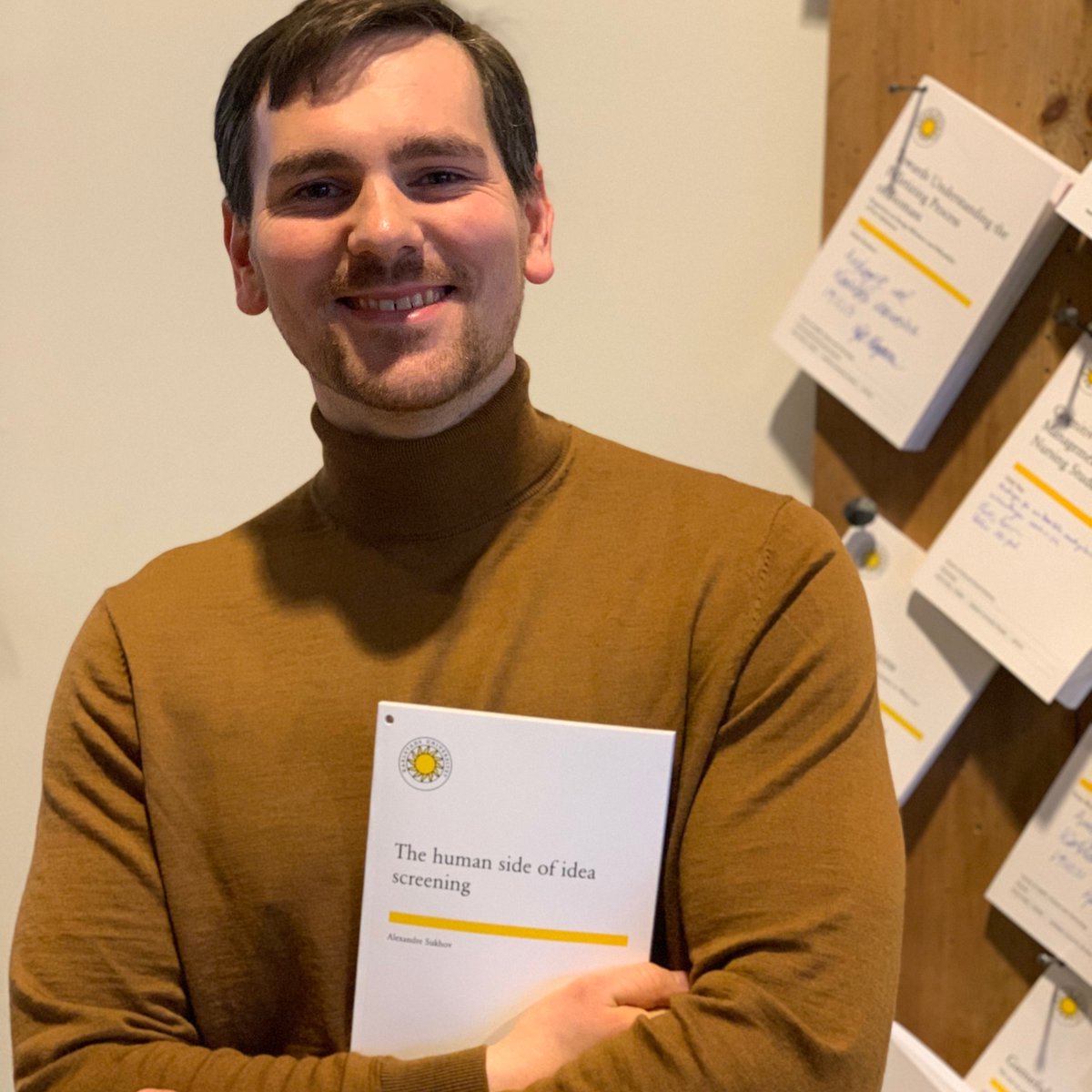 CTFse's tweet photo. Today, PhD Student Alexandre Sukhov posted his dissertation ”The human side of idea screening". Welcome to the defence on January 22, 10:15-12:00 in room 11D121, @KAU Abstract: https://t.co/vW8ayJnOHM #ctfse #ideascreening #serviceresearch #phdlife https://t.co/y0iFnFP7lK