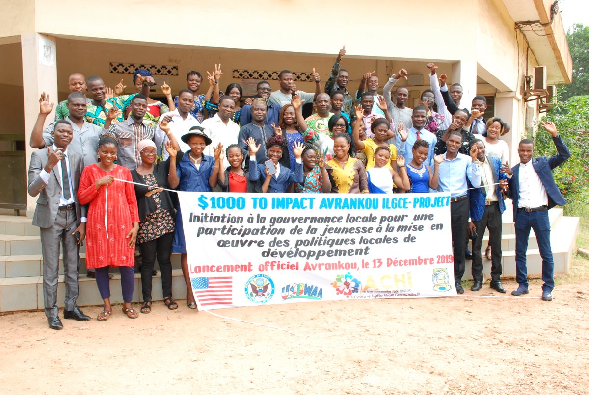 achi_ong's tweet photo. It was a pleasure, a satisfaction to proceed with the official launching ceremony of #ILGCE-Project with the support of #$1000ToImpact, #USBWAA, #USEmbassy and #achi-ngo
@StateDept
@villeAvrankou
@USEmbassyBenin
@UsBwaa https://t.co/uIAyfYuAdI