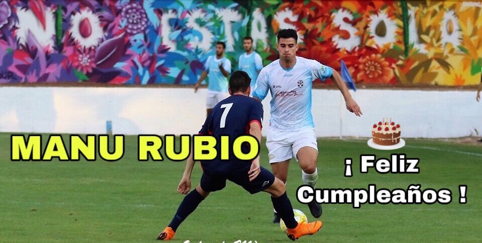 🎂 FELICIDADES !! 
Hoy cumple años uno de nuestros capitanes <a href="/Manurubio_17/">Manuel Rubio</a> 🥳 .
Desde el Club te deseamos lo mejor para este día, y que tú mejor regalo, sea una victoria este fin de semana . 🎁 🍰💪💪⚽️
#Los1000deSendero #VamosArnedo #SueñaQuePuedes #UnPuebloUnEquipoUnaIlusion