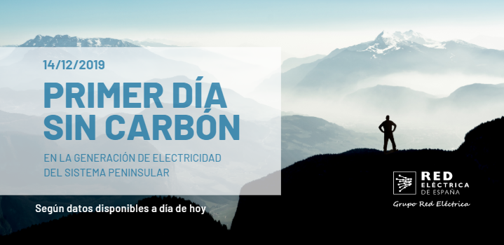 RedElectricaREE's tweet photo. ¿#Sabíasque la #descarbonización está cada día más cerca gracias a la #TransiciónEnergética? ¿La prueba? ¡El sistema eléctrico peninsular vivió el 14 de diciembre su primer día sin generar energía con #carbón desde que hay registro! https://t.co/oziAhrm5F6