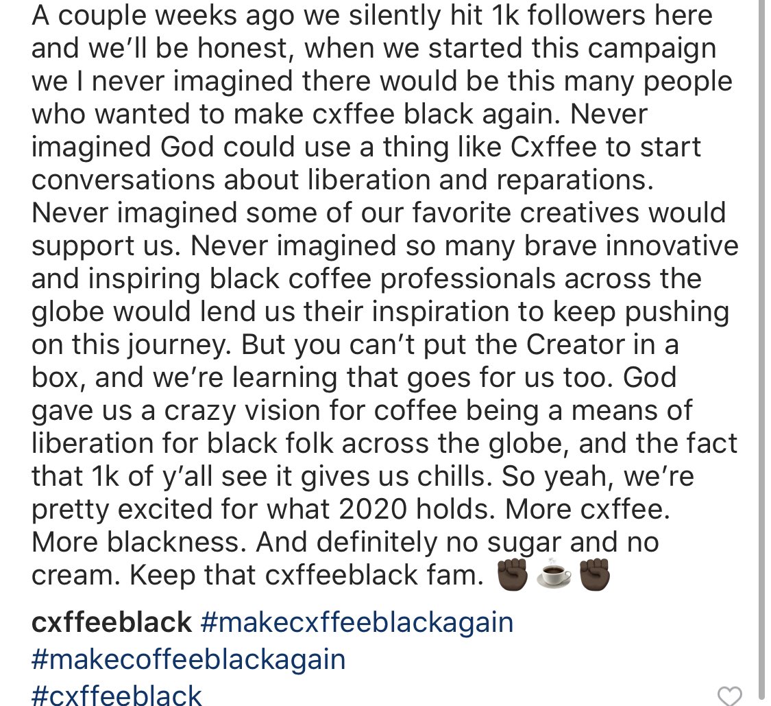 abartjones's tweet photo. 🤯 We hit 1k on IG! Thank you all so much! Take 10% everything in the store with the code #takeitblack
📷: @_michelle_chiles_
#makecxffeeblackagain
#makecoffeeblackagain
#cxffeeblack
#africancoffee
#blackcoffee
#thirdwavecoffee
#coffee
#coffeeculture https://t.co/OpcjVmPuCb