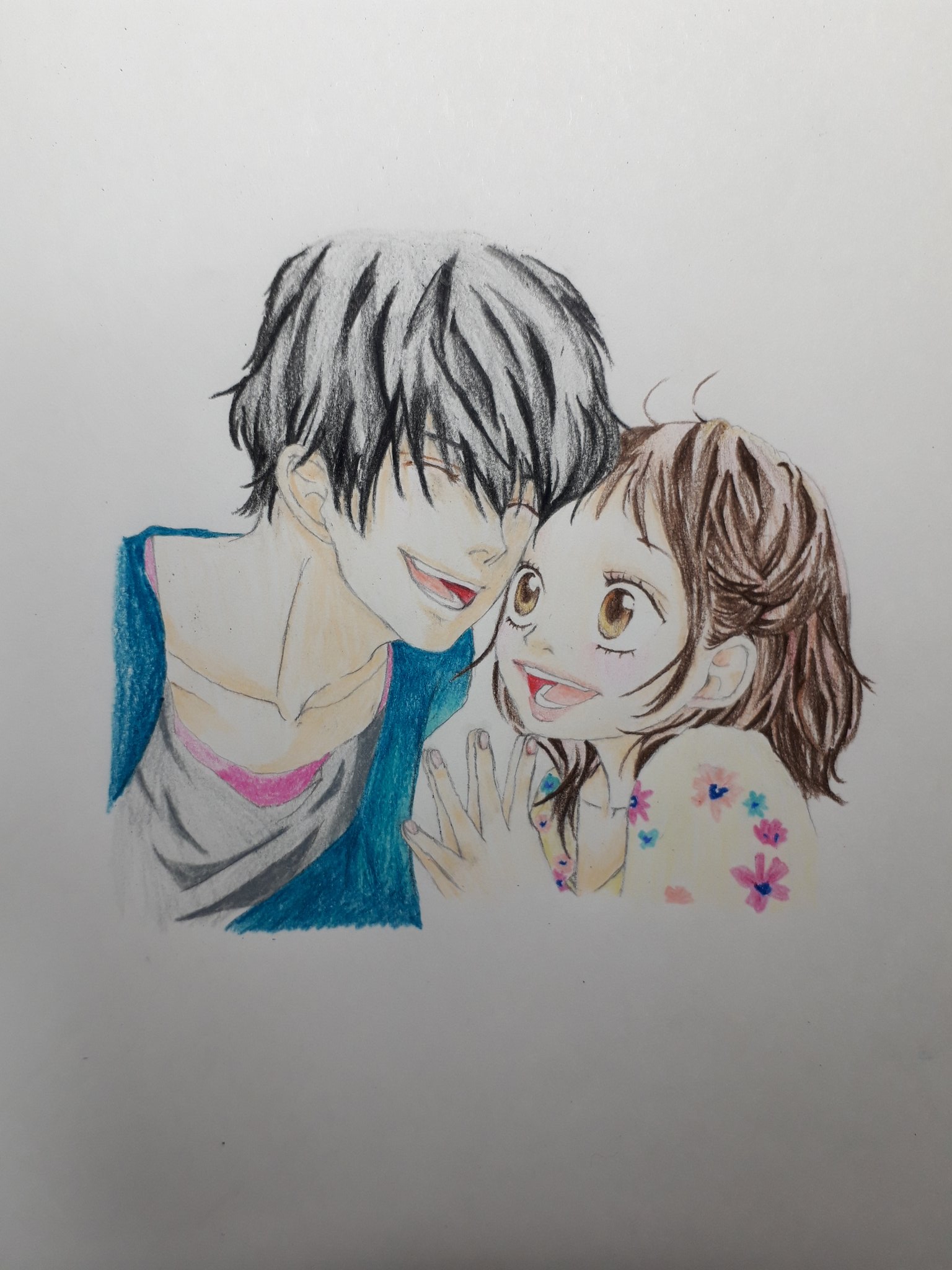 Twitter 上的 Tyobihigeneco ストロボ エッジの一ノ瀬蓮 木下仁菜子を描きました 2人の笑顔が大好きで イラスト イラスト好きと繋がりたい イラスト好きな人とつながりたい 絵描きさんと繋がりたい ストロボエッジ 一ノ瀬蓮 木下仁菜子 漫画 模写