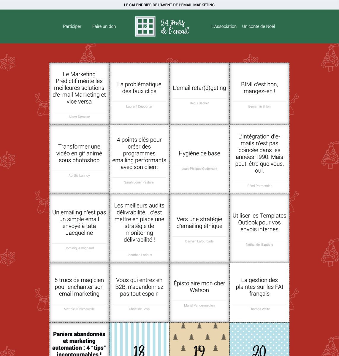 NadegeOnTw's tweet photo. Heureuse trouvaille 🎯via @murielvdmeulen (merci 🙏) que ce calendrier de l'avent de l'#emailmarketing ! Des astuces bien sûr, des bonnes pratiques, aussi, mais surtout une incitation à une bonne action. #email #contentmarketing #BTOB 
https://t.co/XXzzum6jno https://t.co/NMys3UrT2v