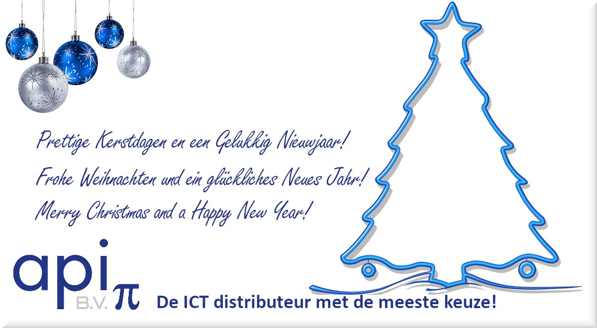 Wij van Api B.V. Wensen u fijne feestdagen en een gezond 2020!