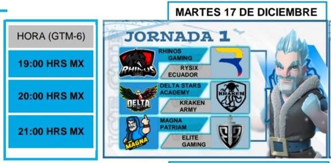 💚🔥 MARATÓN 🔥💚

¡¡Tenemos 3 PARTIDAZOS!! 🤯

🏆 @IceCup_CR

🆚 <a href="/Rhinos_GG/">Rhinos.gg</a> - @EcuaRysixGg
🆚 @DeltaStarsMX - <a href="/KrakenArmyMx/">Kraken Army MX🇲🇽🦑</a>
🆚 @MagnaPatriam - @EliteGamingCL 

📺 youtube.com/channel/UCkqqx…

¡Los Espero! 🔥