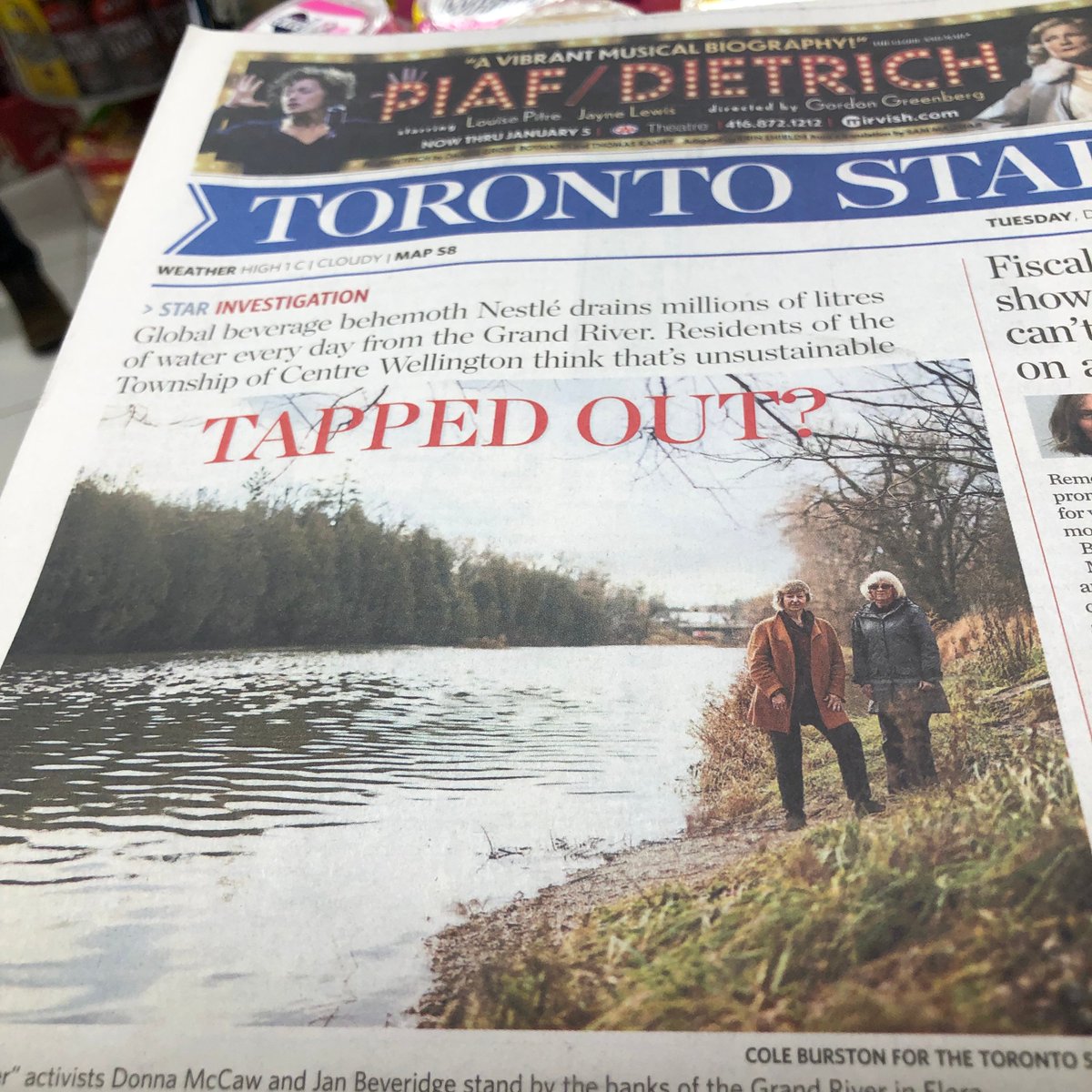 #SaveOurWater on the front page of Tuesday's @TorontoStar. 

#waterisahumanright #waterforlife #saynotonestle #waterforlifenotforprofit