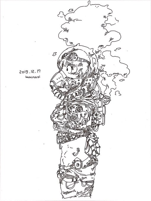 松村さんの
「ガスマスクの描き方」
すごく楽しい
 #バーチャルペンギン 
#ペン画を流してペン画民を増やそう 