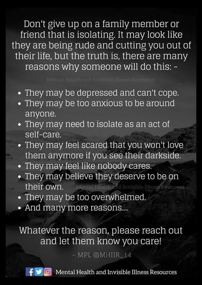 Zerubiel's tweet image. Someone posted this on facebook earlier and I thought it was a good way of describing things. I've annoyed quite a few people with my current 'hiding'/'hibernating', and this explains it better than I could! If someone you know is isolating, be kind 🥰 #mentalhealth #brainfail