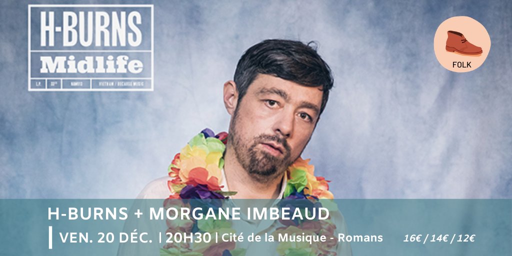 Concert H-Burns + Morgane Imbeaud 
Ven. 20 déc. à 20h30 - Cité de la Musique
Dernier concert du trimestre ! 
Les pré-ventes s'envolent pour prendre sa place 🎟️👉 
citemusique-romans.com/la-cordonnerie…
#HBURNS #MORGANEIMBEAUD
<a href="/ValenceRomans/">Valence Romans Agglo</a>  <a href="/VilleDeRomans/">villederomans</a> <a href="/valencetourisme/">Valence Romans Tourisme</a>