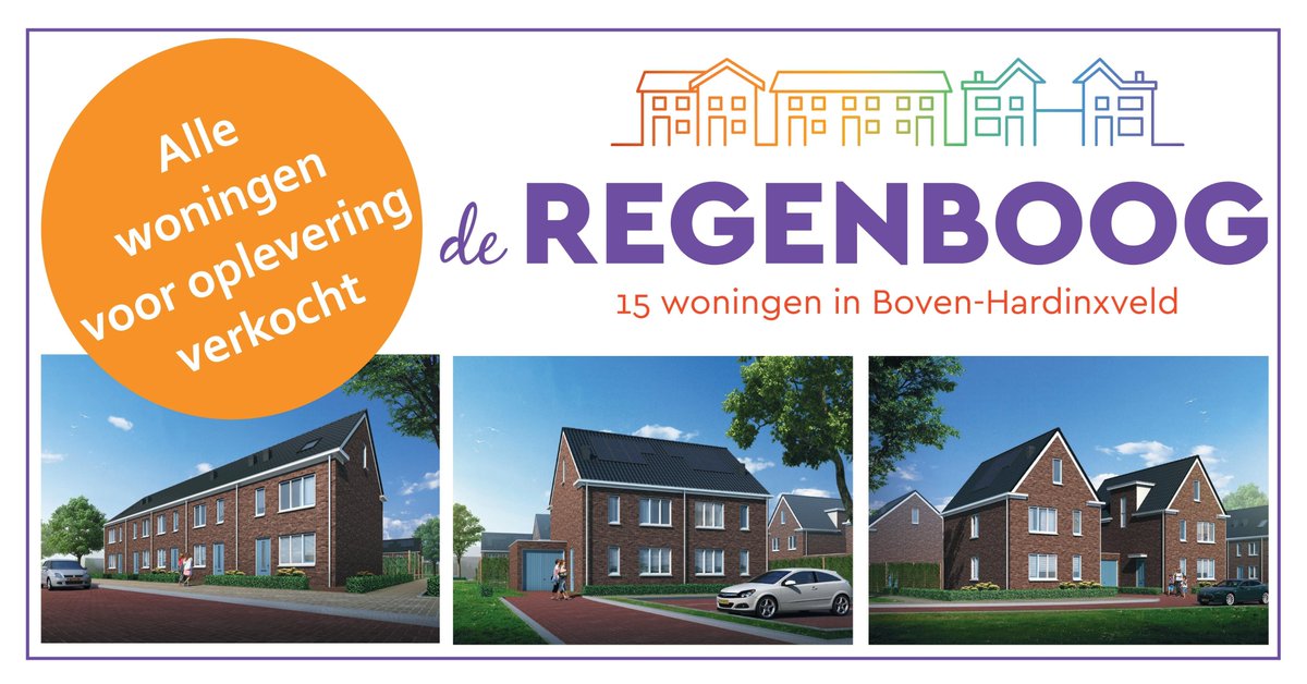 Uitverkocht voor oplevering! Alle #nieuwbouw #woningen van het project De Regenboog in Hardinxveld-Giessendam zijn verkocht! Wij wensen de kopers veel woonplezier toe! #HardinxveldGiessendam <a href="/wonen0184/">Alblasserwaard Makel</a>