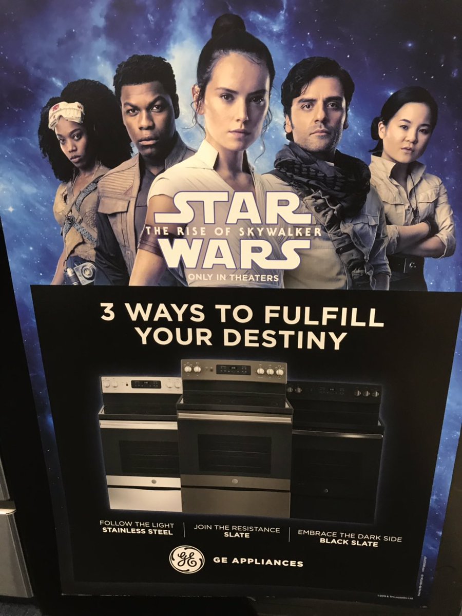 Undoomed's tweet photo. Star Wars: The force is female! 

GE: Fulfill your destiny with these stoves. https://t.co/lfW4lE4wkC