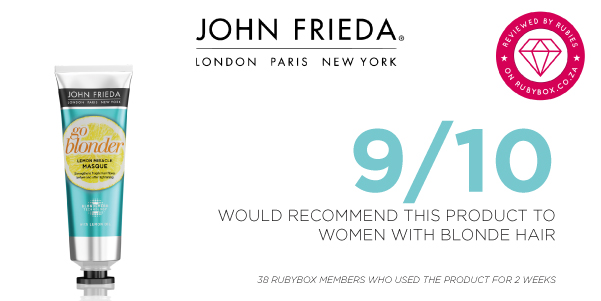 rubybox_beauty's tweet photo. Ruby Ratings after testing the new John Frieda Sheer Blonde Go Blonder Lemon Miracle Masque ๐
#rubybox #rubyboxgoblonder #GoBlonderStronger #GoBlonderSA #JohnFriedaSA #blonde https://t.co/77GXpWsVNR