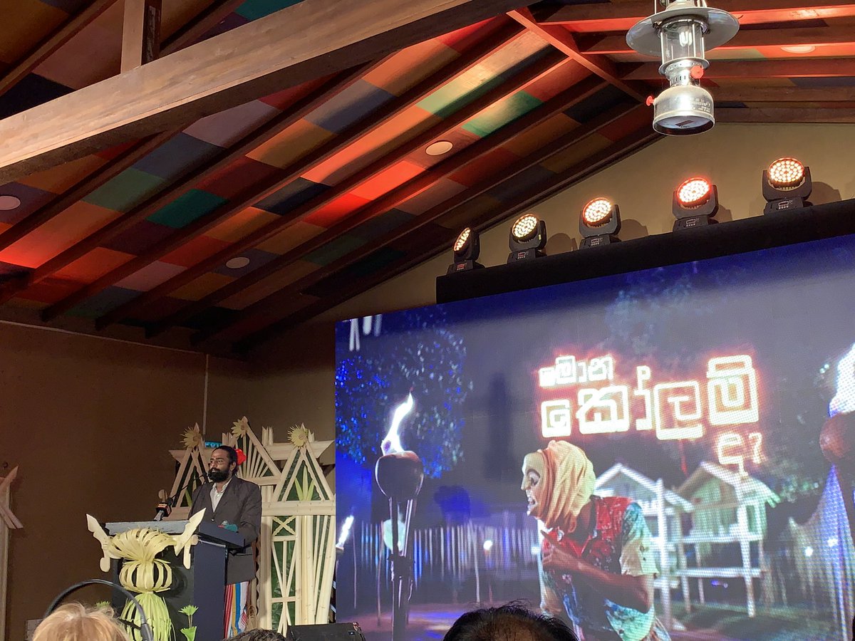 Kolam is a #traditional art which started from the South of Sri Lanka. 
It is performed over a night for families and individuals in society to enjoy. It also discussed social issues using humor.