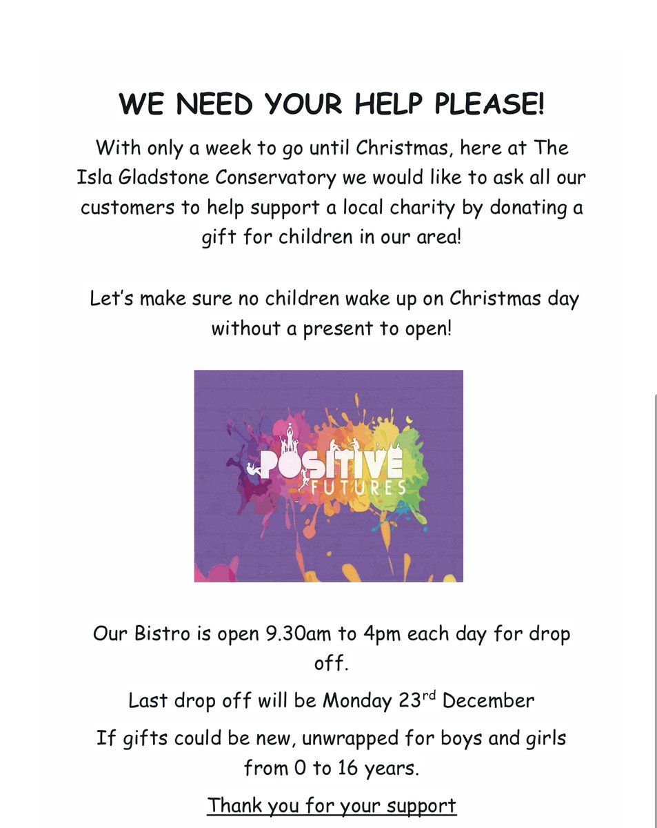 We need your help to support a local charity #theseasonofgiving #kempsbistro #positivefutures