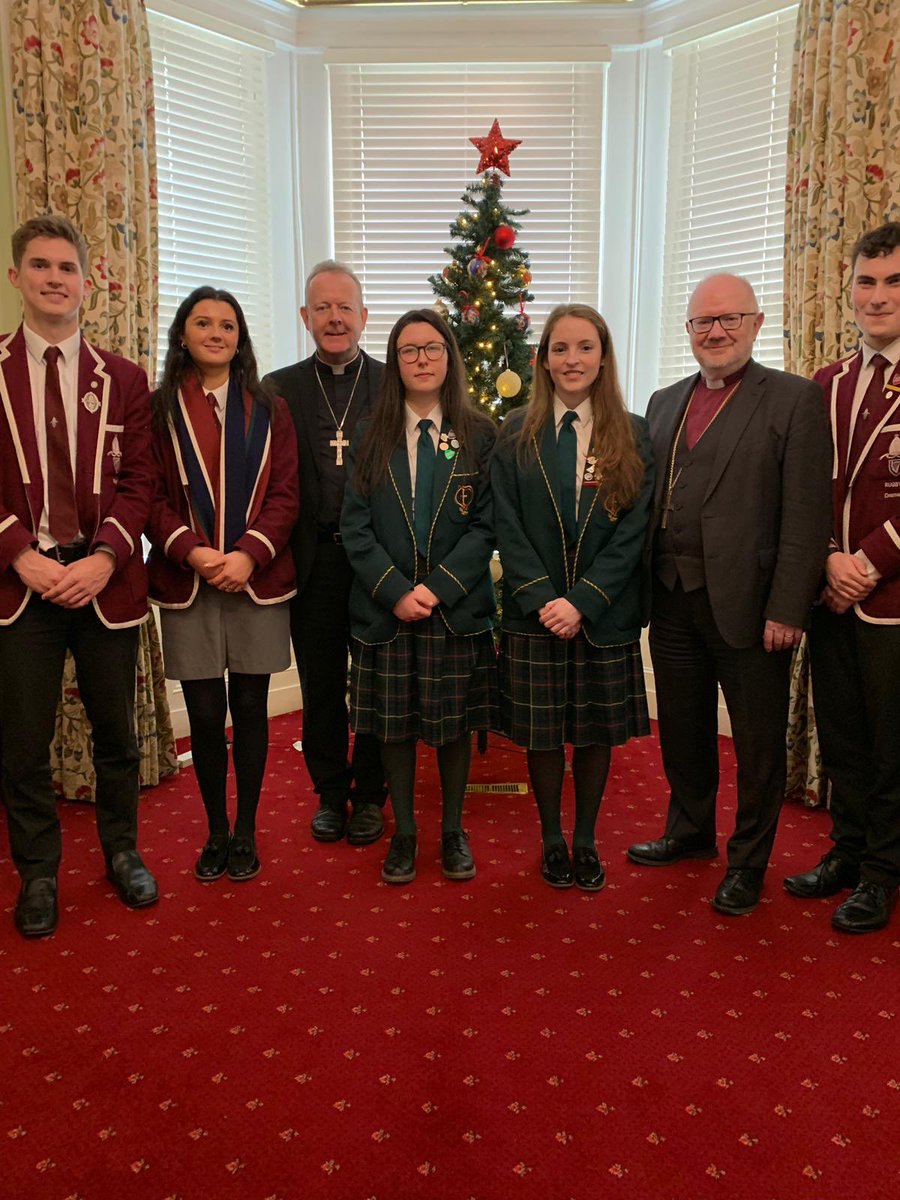 CatholicBishops's tweet photo. Preparing in #Armagh with @RTE for their #ChristmasDay broadcast @ArchbishopEamon & Archbishop Richard Clarke of @churchofireland together with local students from St Catherine’s College and @rsarmagh #creation #LaudatoSi #GreatGreenWall #LaudatoTree @VaticanIHD @rogerchilds2u https://t.co/0dcffsIK84